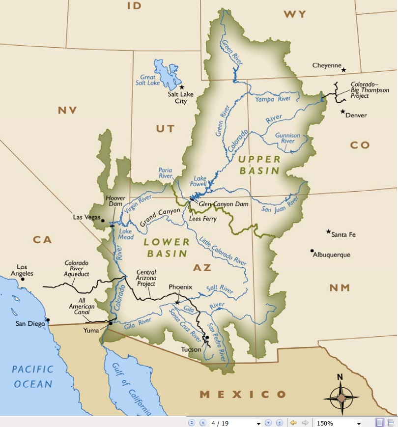 MAP  Colorado River Basin  UB LB 