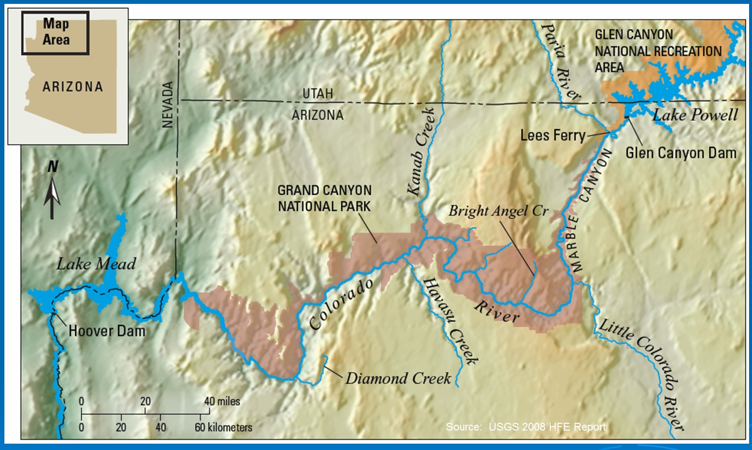 File Usgs Hfe Report Colorado River Map Glen Canyon Dam