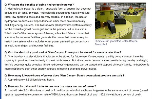 USBR- Q& A on GCD Hydropower